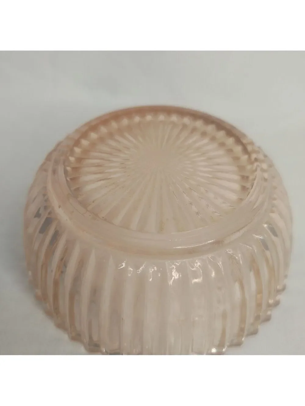 Vintage Anchor Hocking Queen Mary Pink Depression Glass Ribbed Berry Bowl